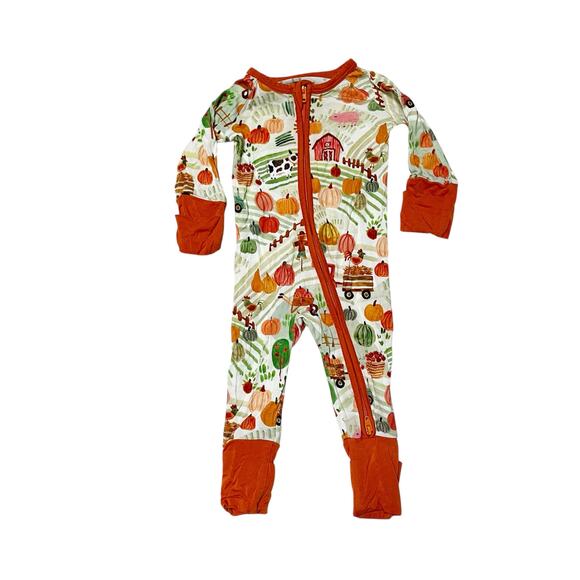 Little Sleepies Happy Harvest Zippy PJs Size NB - Picture 1 of 5